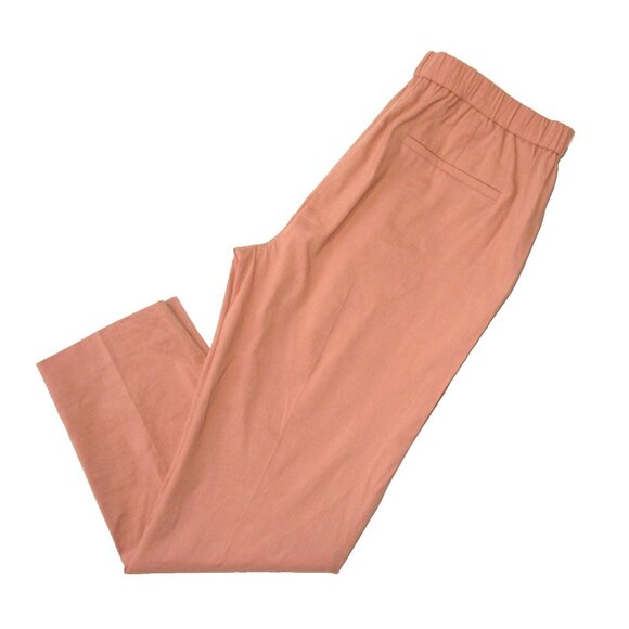 NWT Theory Treeca Pull On in Pink Melon Eco Crunch Linen Stretch Ankle Pants 6 - Picture 7 of 7